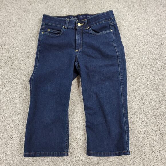 Rafaella Womens Weekend Jean 6 Blue Dark Wash Mid Rise Straight Leg Stretch - Picture 4 of 13